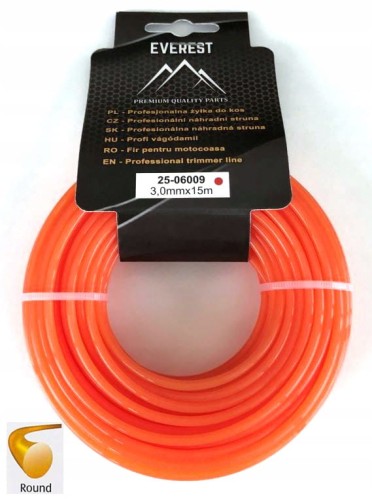 ŻYŁKA TNĄCA OKRĄGŁA 3,0mm 15M EVEREST