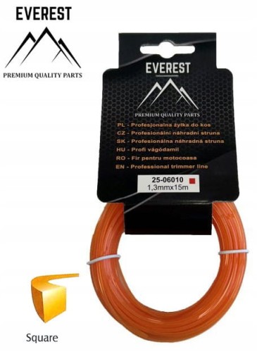 ŻYŁKA TNĄCA KWADRATOWA 1,3mm 15M EVEREST