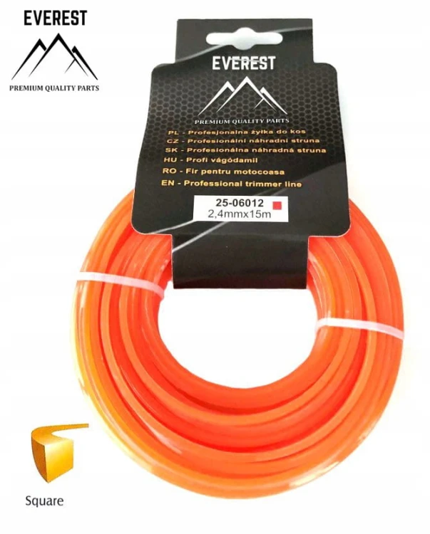 ŻYŁKA TNĄCA KWADRATOWA 2,4mm 15M EVEREST