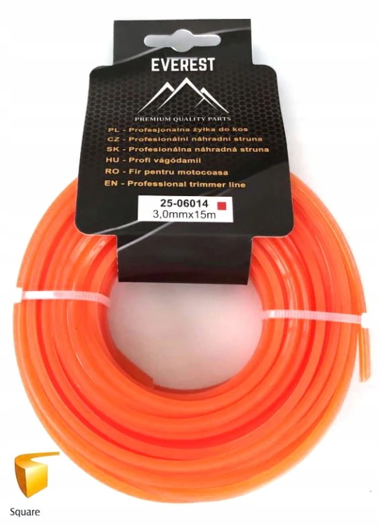 ŻYŁKA TNĄCA KWADRATOWA 3,0mm 15M EVEREST