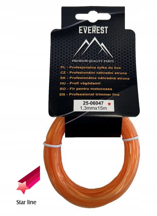 ŻYŁKA TNĄCA GWIAZDKA 1,3mm 15M EVEREST