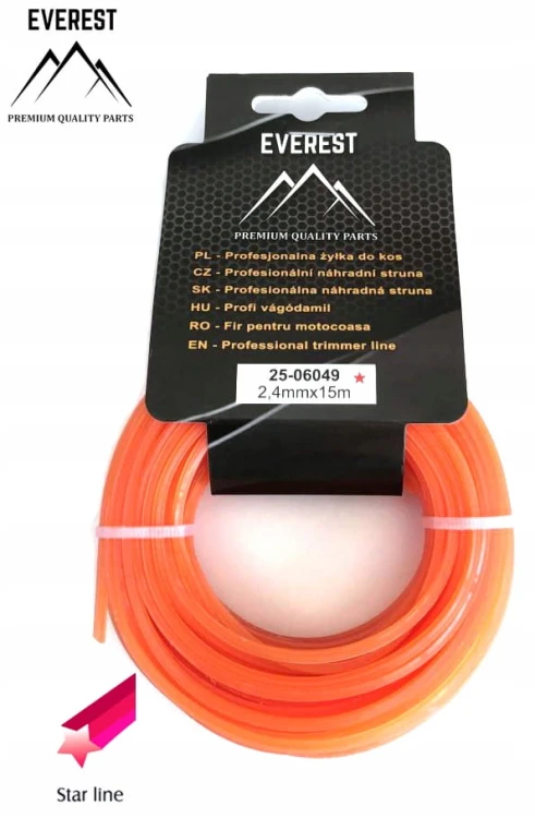 ŻYŁKA TNĄCA GWIAZDKA 2,4mm 15M EVEREST
