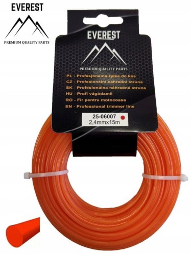 ŻYŁKA TNĄCA OKRĄGŁA 2,4mm 15M EVEREST