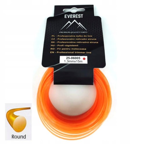 ŻYŁKA TNĄCA OKRĄGŁA 1,3mm 15M EVEREST