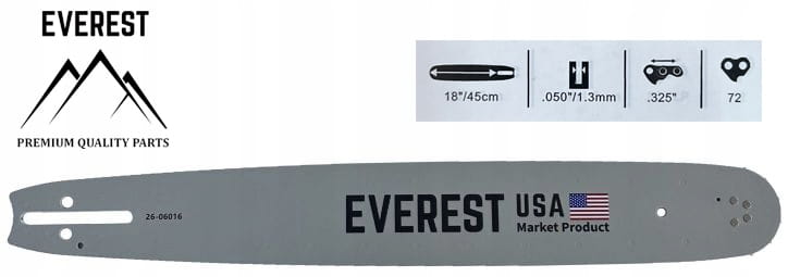 PROWADNICA 18".325 1,3mm 72ogn. EVEREST