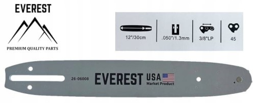 PROWADNICA 12" 3/8LP 1,3mm 45ogniw EVEREST