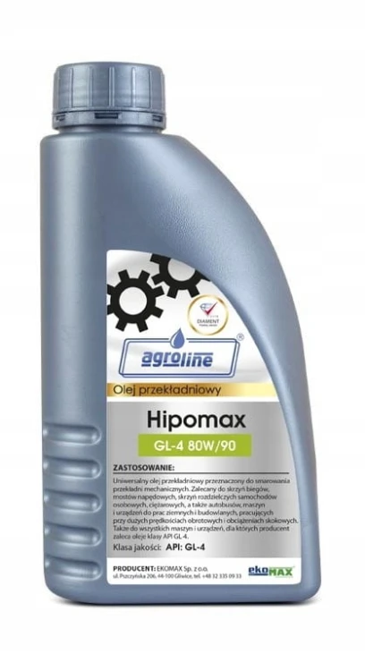 OLEJ PRZEKŁADNIOWY AGROLINE HIPOMAX 80W90 GL-4 1L